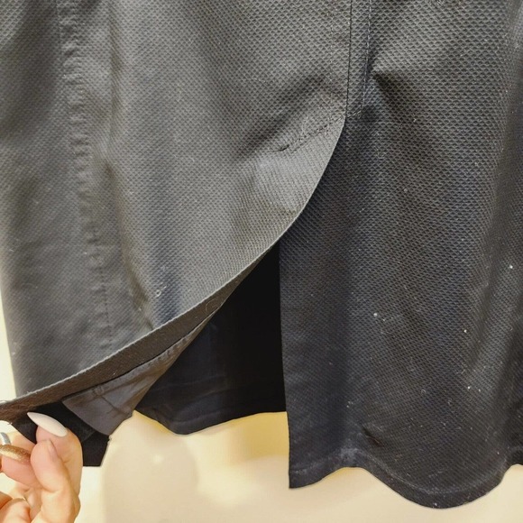 Talbots Women's Black Cotton Plus Size Midi Dress Fitted Size 12w - Picture 10 of 12